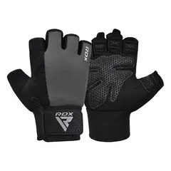 RDX - Guantes para Levantamiento de Pesas W1H Plus Gris - M