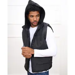 DM DEXMEN - Chaleco Dexmen Capucha Negro