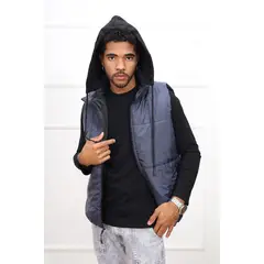 DM DEXMEN - Chaleco Dexmen Capucha Azul