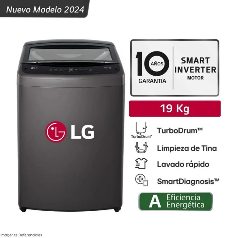 Lavadora 19 Kg TurboDrum Carga Superior Negro WT19BVTB