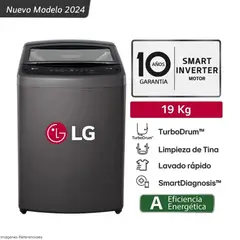 LG - Lavadora 19 Kg TurboDrum Carga Superior Negro WT19BVTB