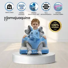 BABY - Asiento de Apoyo para Bebés «ELEPHANT» Animal Light Blue