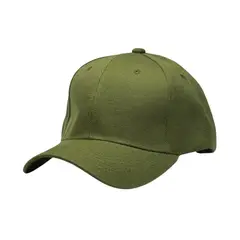 GENERICO - Gorra Unisex de Lona Verde Militar con Visera Curva