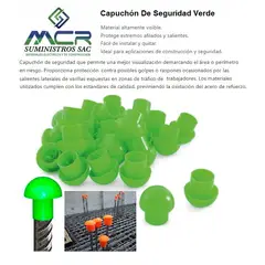 GENERICO - CAPUCHON DE SEGURIDAD DE 3/ 8 PARA VARILLAS EXTERNAS VERDE