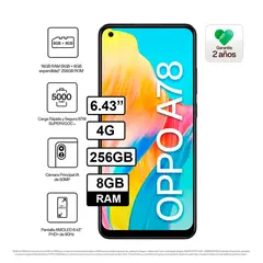 OPPO - Celular A78 8GB RAM 256GB Color Verde
