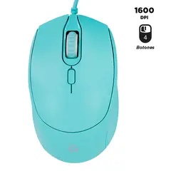 TEROS - MOUSE ÓPTICO TE-1227S 800-1200-1600 DPI USB 4 BOTONES