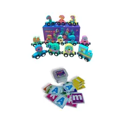 GENERICO - Pack Educativo Jugando con Letras Móviles & Tren Didáctico