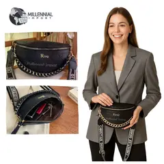 GENERICO - Cartera Cruzada Bolso tipo Canguro para Mujer Cuero PU