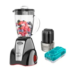 TOTAL TOOLS - Licuadora inalambrica 16V con pantalla LED batería y cargador