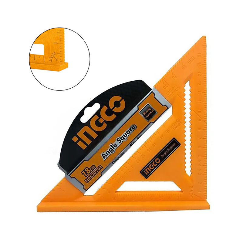 ESCUADRA TRIANGULAR MULLTIANGULO 45° CARPINTERO 18MM INGCO - HAS20202