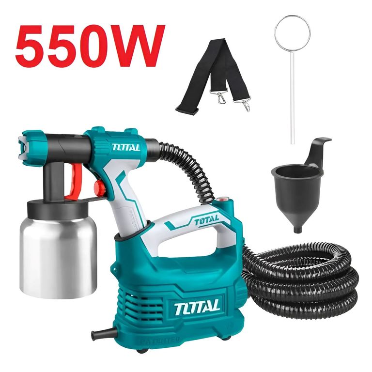 Pistola Para Pintar o Minicompresora 550W Eléctrica Total-TT5006-2