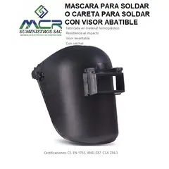 GENERICO - CARETA O MASCARA PARA SOLDAR CON VISOR ABATIBLE