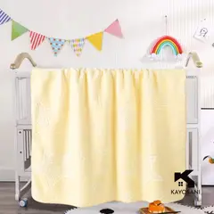 CASATEX - Manta para Bebe Suave Polar Alto Relieve AMARILLO