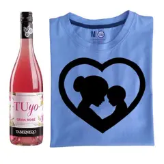 TABERNERO - Pack Vino Rose TUYO Semi Seco 750ml + Polo Personalizado