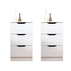 GENERICO - Combo Veladores Mesa De Noche Ambar - Gaudi