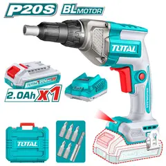 TOTAL TOOLS - Atornillador De Drywall 20v + Batería 2ah Y Cargador Total - TDSLI204281