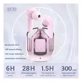 GENERICO - AUDIFONOS INALAMBRICOS AIR 31 CON CANCELACIÓN DE RUIDO ROSADO