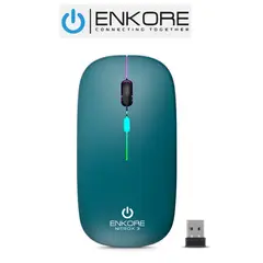 ENKORE - Mouse Inalambrico NITROX 3 GREEN - ENK M205 - 3G 3 Modos
