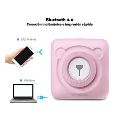 JPSYSTEMS - Impresora portátil térmica PERIPAGE Bluetooth 57mm Rosado