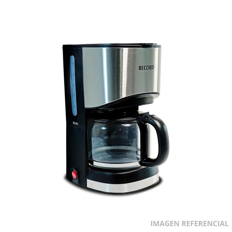 Cafetera Electrica de 12 Tazas de Capacidad en Acero Inoxidable Negro REC-INCAC101