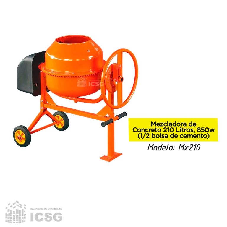 Trompo Mezclador de Concreto 210 Litros 850W