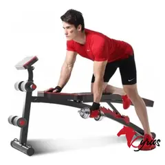 NO LOGO - Banca Roja Ajustable Multifuncional Para Entrenamiento