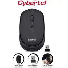 CYBERTEL - Mouse Optico Inalambrico STYLE CYB M312K-2M WIFI