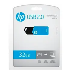HP - Memoria USB 32GB Flash Drive V150W NEGROAZUL