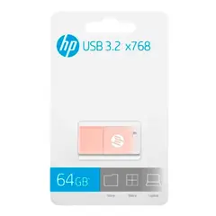 HP - Unidad flash x768 USB 32 64 GB Beige Rosado