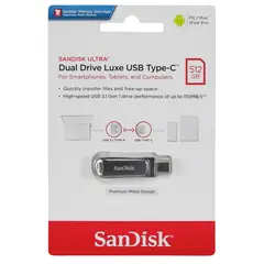 SANDISK - Memoria USB Ultra DualDrive Luxe 512GB TipoC 150MbS