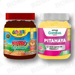 GENERICO - PACK 2 GOMITAS HIERRO NIÑOS + PITAHAYA ADULTOS 130 UND