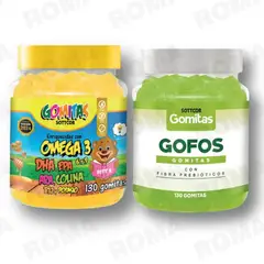 GENERICO - PACK 2 GOMITAS OMEGA 3 NIÑOS + GOFOS PARA ADULTOS 260 UND