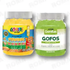 GENERICO - PACK 2 GOMITAS VITAMINAS PARA NIÑOS + GOFOS PARA ADULTOS 260 UND