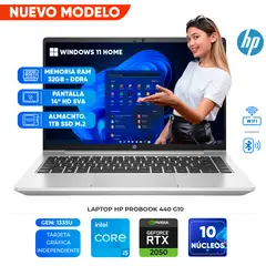 HP - Laptop ProBook 440 G10, Core i5 1335U, 32GB DDR4, 1TB SSD, 14" HD SVA