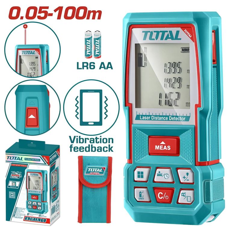 Medidor De Distancia Laser De 100 Metros Total - TMT51036