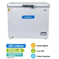 COLDEX - Congeladora 251LT CH10PLUS Blanco