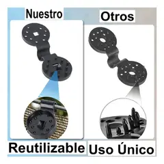 GENERICO - PACK X 30 CLIPS GANCHO PARA MALLA RASCHEL GRANJA 10 X 3.7 CM