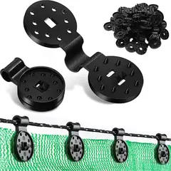 GENERICO - PACK X 20 CLIPS TIPO SUJETADOR PARA MALLA RASCHEL GRANJA 10 X 3.7 CM