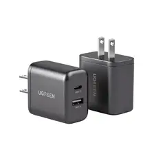 UGREEN - Cargador 20W 2 Puertos Carga Rapida X227 45303 Negro