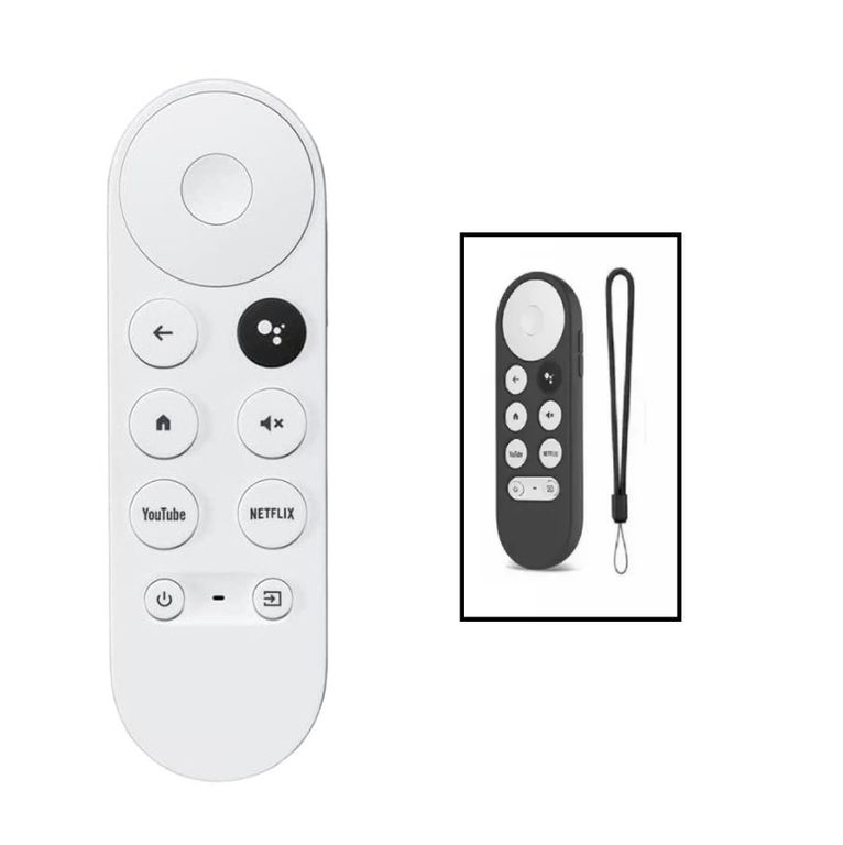 Control remoto para chromecast 4 google tv + funda negra