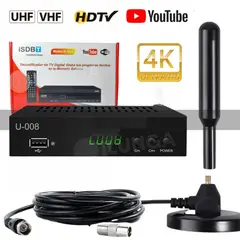 GENERICO - Decodificador Sintonizador Digital Tv Full Hd + ANTENA HD +ACCESORIOS