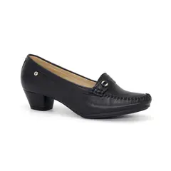 PAR&SS - Mocasín Casual De Cuero Mujer KA25Q1-KM057 Negro