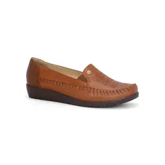 PAR&SS - Mocasín Casual De Cuero Mujer KA25Q1-E002 Natural