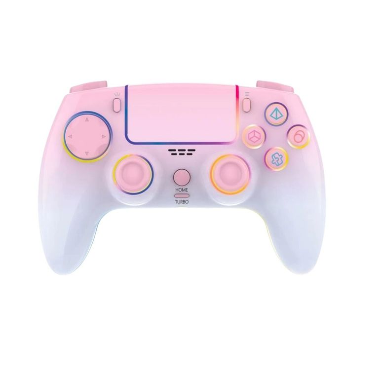 Mando Joystick Compatible Ps4 Ps3 Switch Android Pc Recargable Rosa