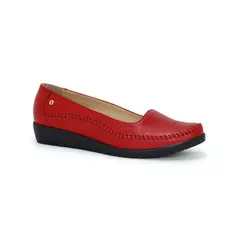 PAR&SS - Mocasín Casual De Cuero Mujer KA25Q1-KM036 Rojo