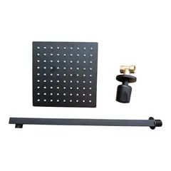 APACHE - COMBO Set Llave Ducha Pomo + Cabezal Ducha 20cm Completo Acero