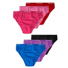 SWEET COTTON - Pack 6 Calzón Mujer 100% Algodón