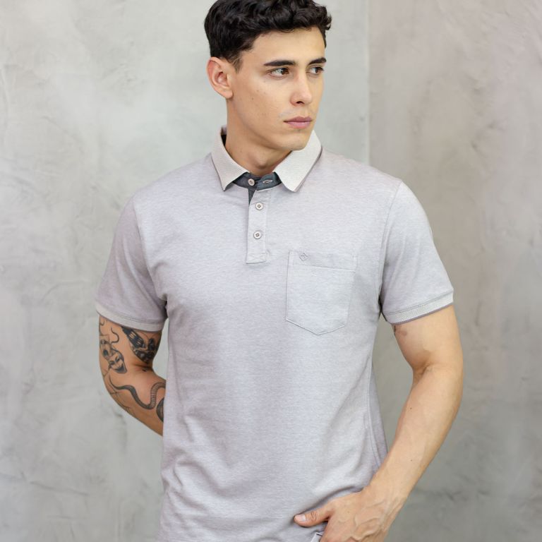 POLO BOX REGULAR FIT CABALLERO MC - PIQUE LYCRADO