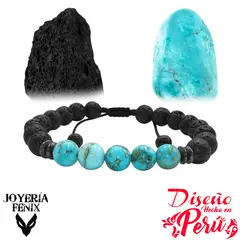 JOYERIA FENIX - Pulsera Doble Protección Volcánica- Joyería Fenix