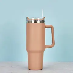 GENERICO - VASO TERMO GIGANTE PARA CARRO 1.1L - BEIGE